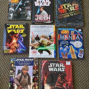 STAR WARS Children's Book Lot of 8 Hardcover Paperback Read Along Jedi Fun Facts